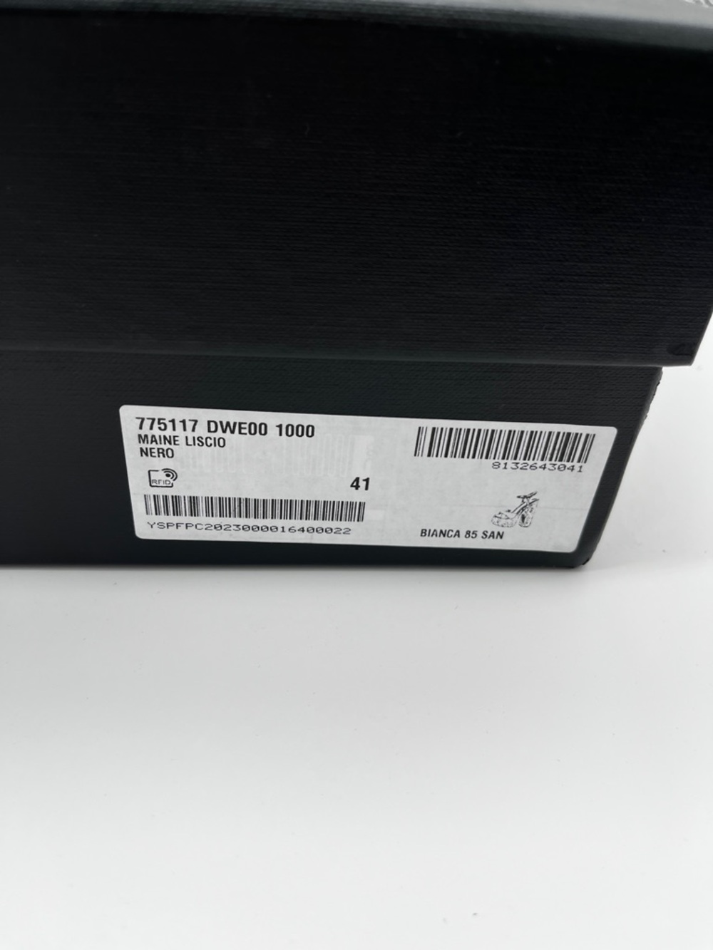 Saint Laurent Bianca Platform Sandals Black Leather Woodgrain heels - US 11 (EU - Picture 15 of 15